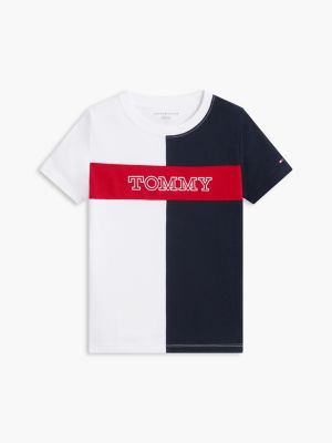 Детские футболки Tommy Hilfiger Kids' Colorblock Tommy Logo T-Shirt — фото 5