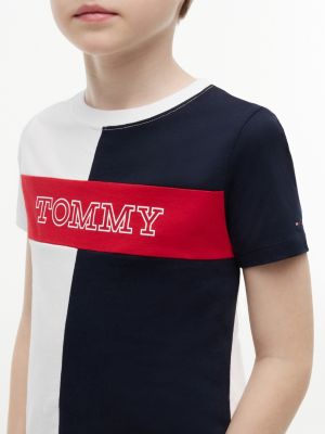 Детские футболки Tommy Hilfiger Kids' Colorblock Tommy Logo T-Shirt — фото 3