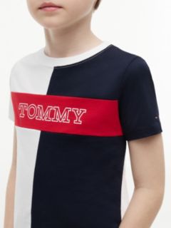 Kids' Colorblock Tommy Logo T-Shirt — Optic White 3