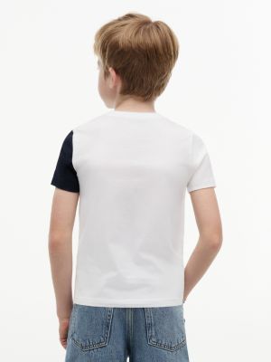 Детские футболки Tommy Hilfiger Kids' Colorblock Tommy Logo T-Shirt — фото 4