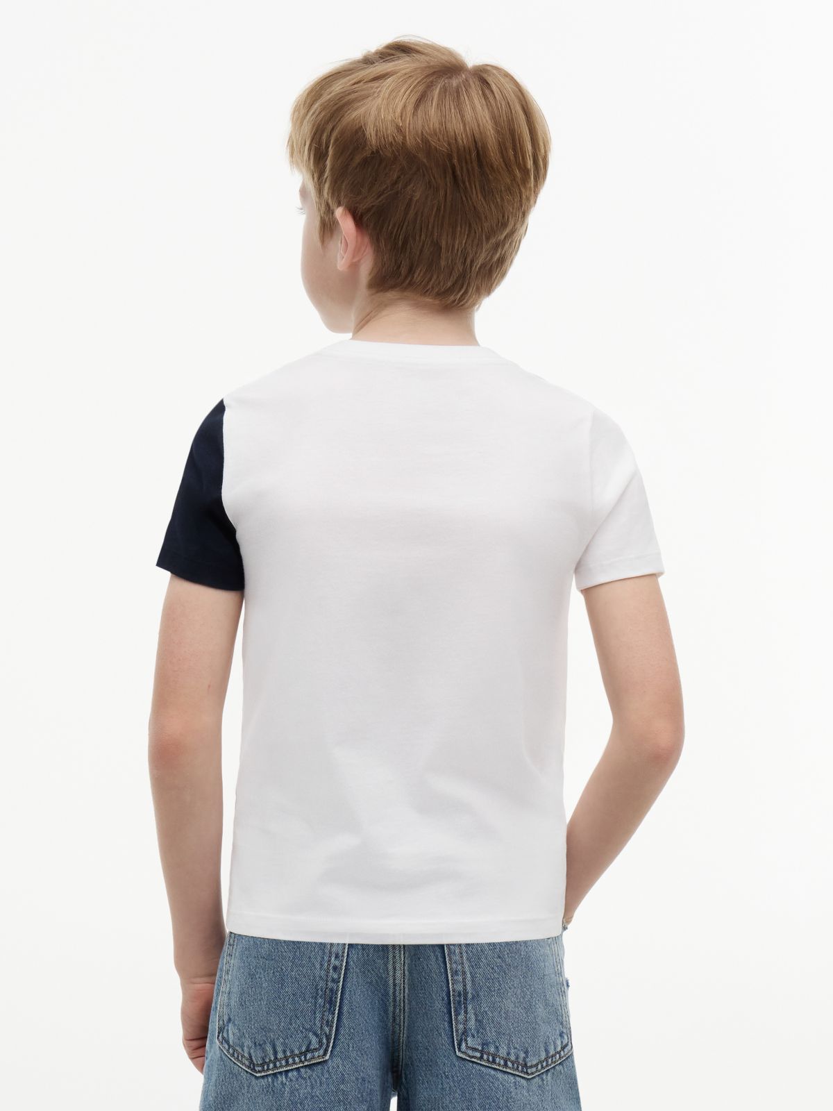 Kids' Colorblock Tommy Logo T-Shirt — Optic White