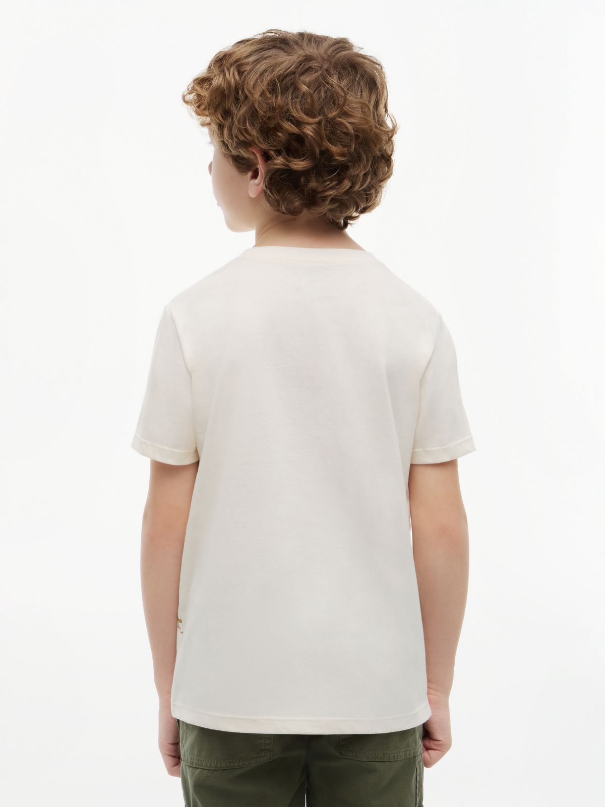 Kids' Crest Logo T-Shirt — Ivory Petal