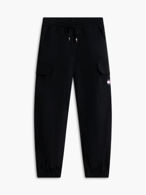 Детские брюки Tommy Hilfiger Lightweight Cargo Jogger, цвет: Чёрный — фото 5