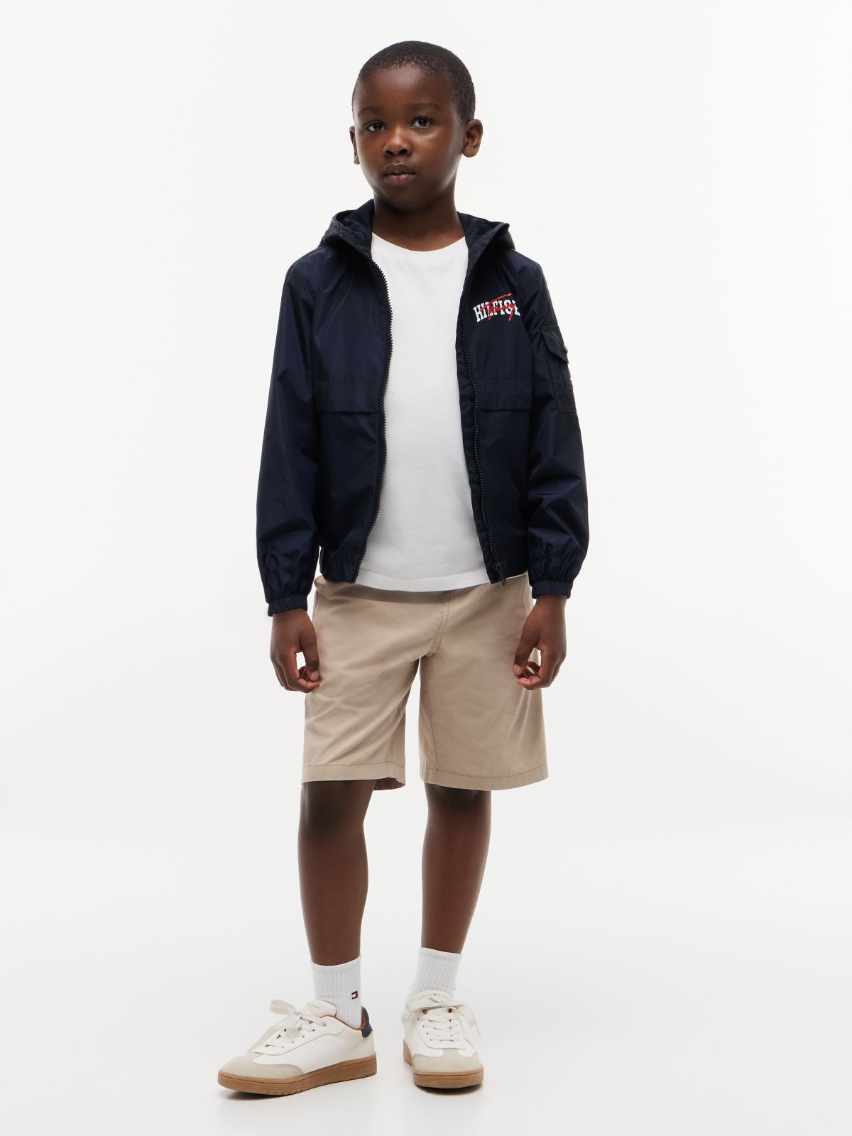 Kids' Hooded Sailing Jacket — Navy Blue