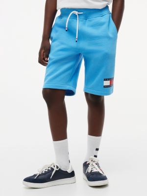Kids' Flag Logo Sweatshort, Frigid Blue