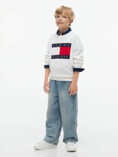 Kids' Flag Logo Sweater — Ecru 2