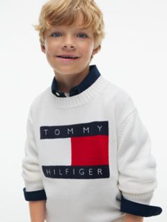 Kids' Flag Logo Sweater — Ecru 3
