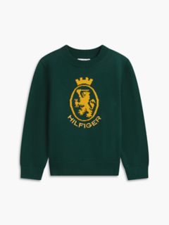 Kids' Crest Logo Sweater — Ornamental Green 5