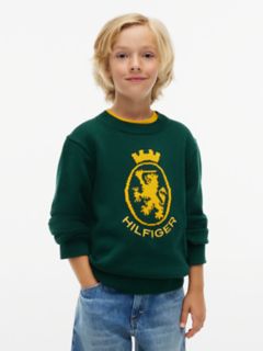 Kids' Crest Logo Sweater — Ornamental Green 1