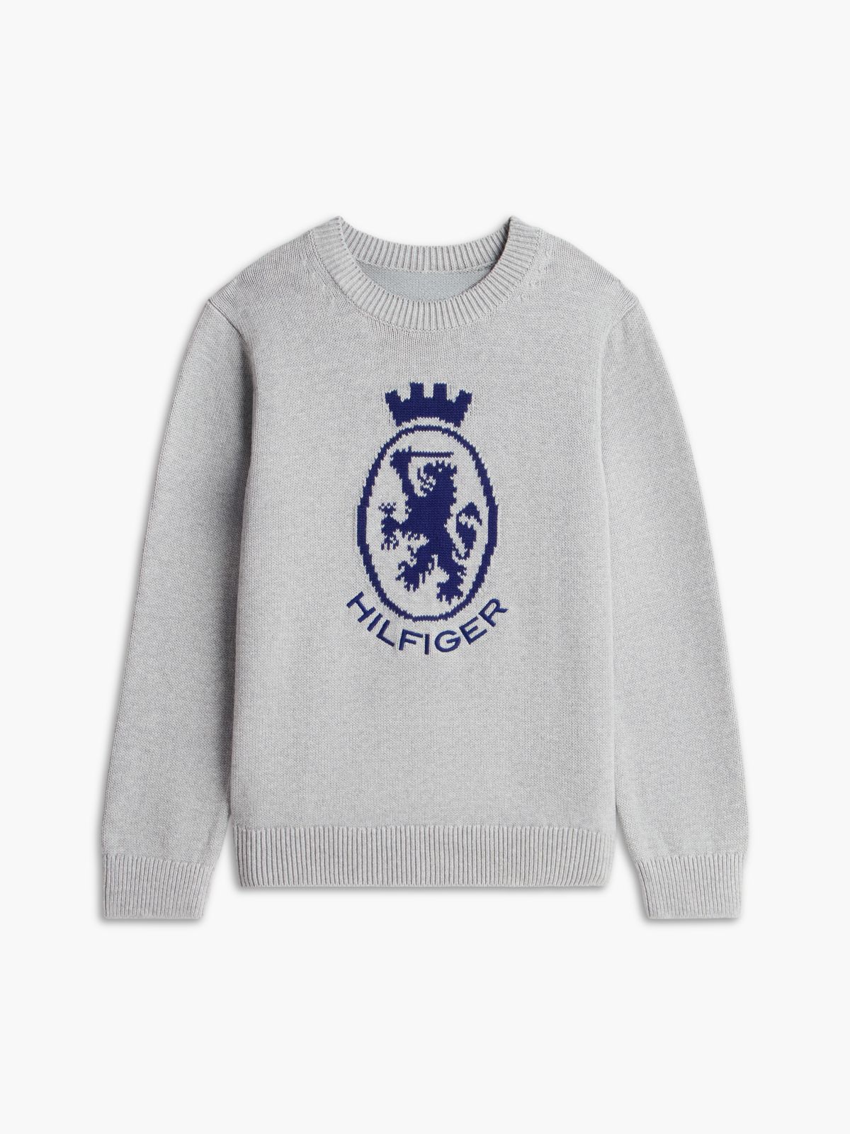 Kids' Crest Logo Sweater — Grey