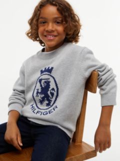 Kids' Crest Logo Sweater — Grey 3