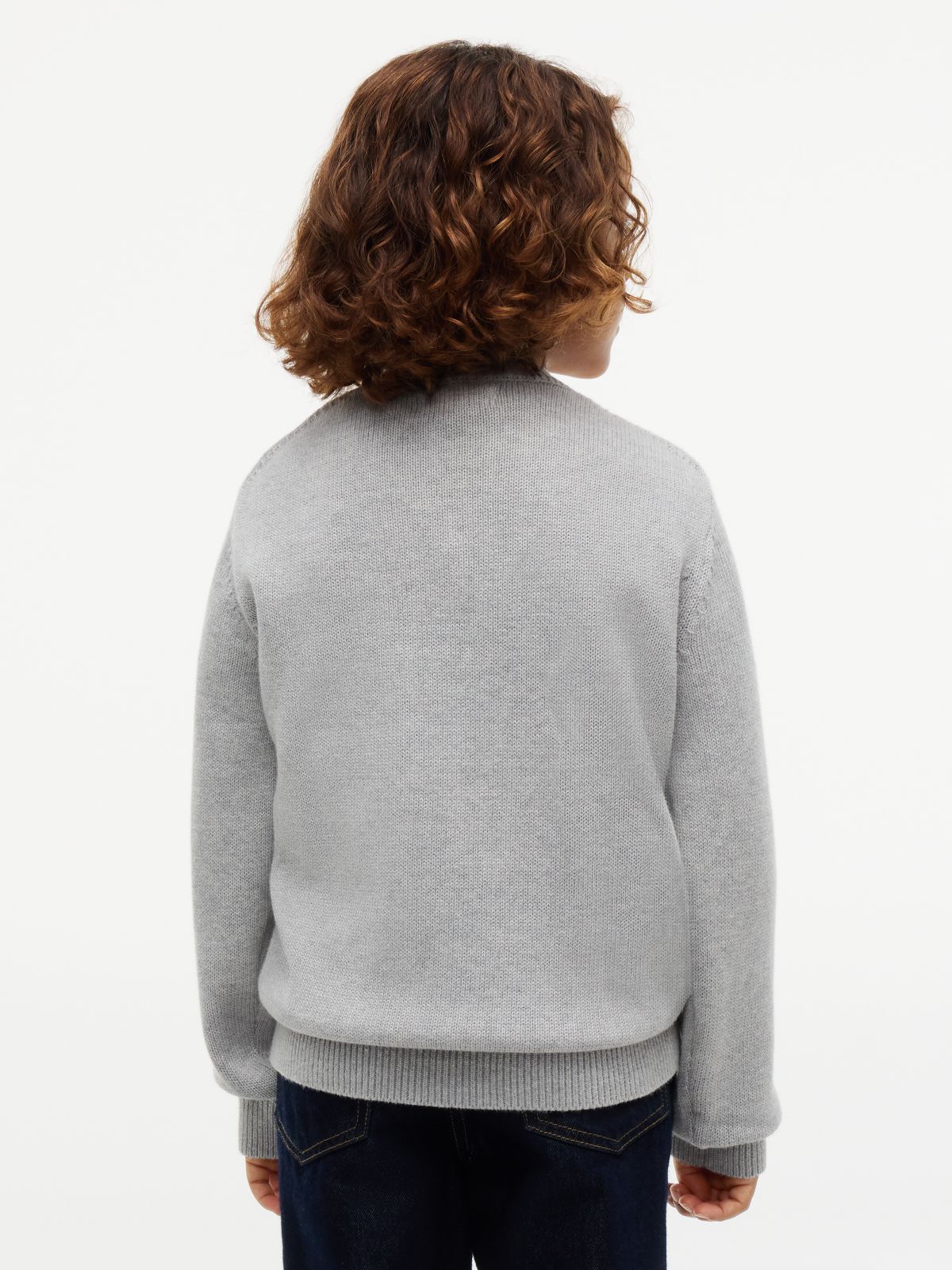Kids' Crest Logo Sweater — Grey