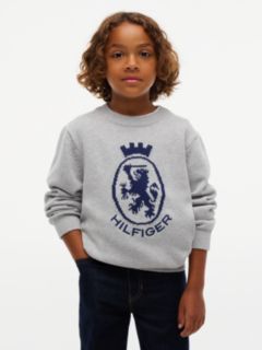 Kids' Crest Logo Sweater — Grey 1