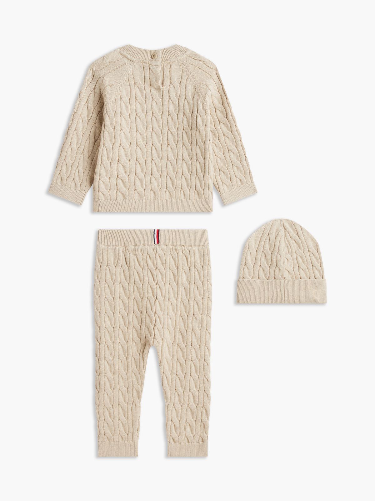 Babies' Sweater & Pant with Beanie Set — Dark Beige