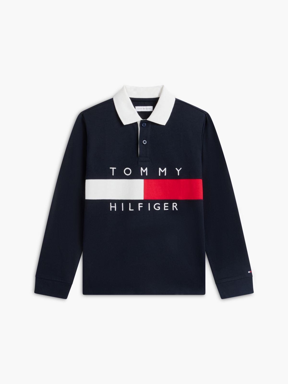 Kids' Hilfiger Flag Rugby Polo — Navy Blue