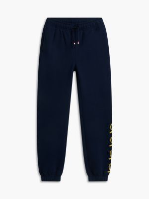 Детские брюки Tommy Hilfiger Crest Logo Sweatpant, цвет: Карбоновый тёмно-синий — фото 5