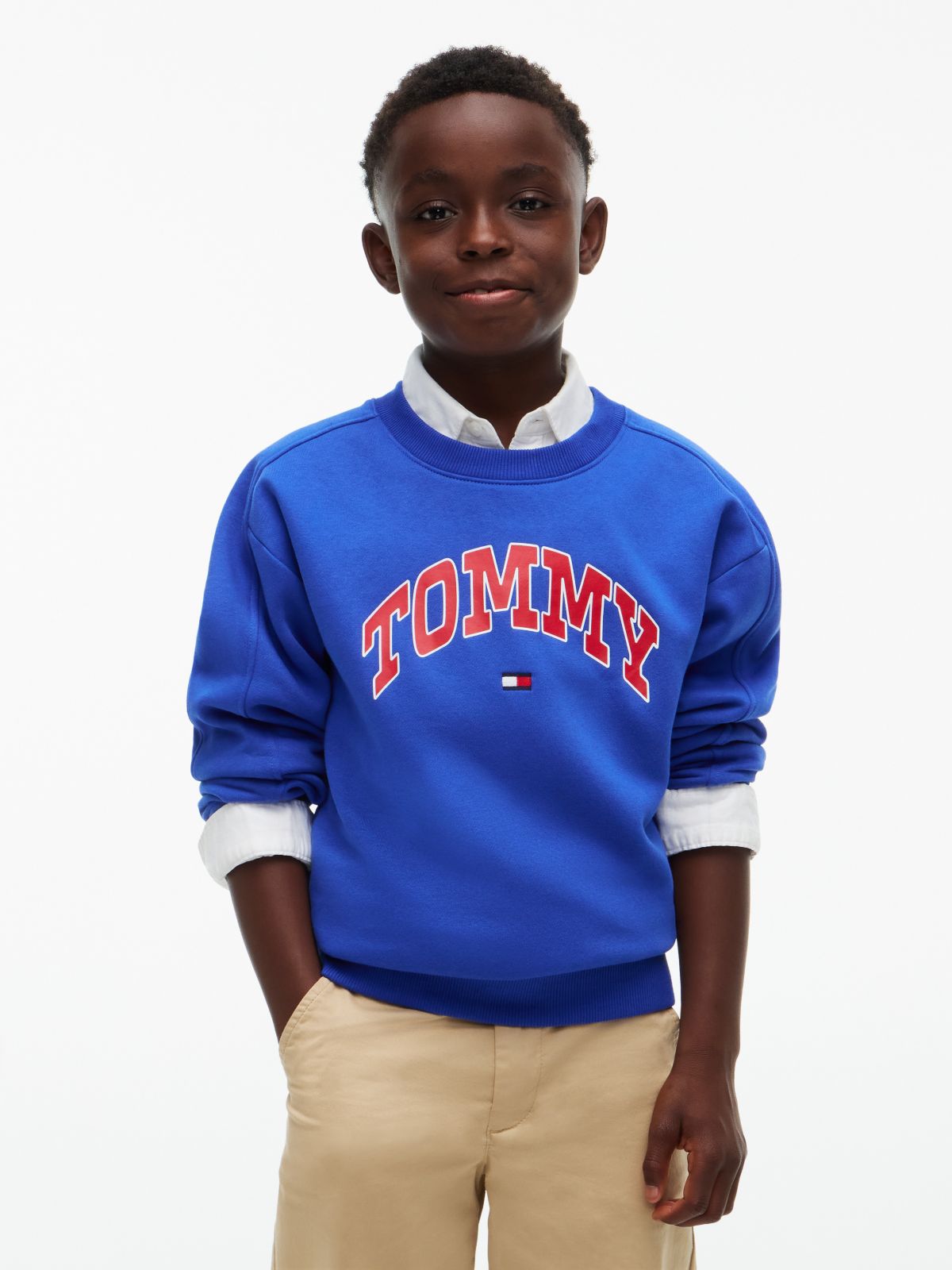Kids' Varsity Tommy Logo Sweatshirt — Noble Blue