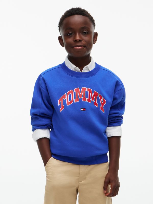 Kids' Varsity Tommy Logo Sweatshirt — Noble Blue