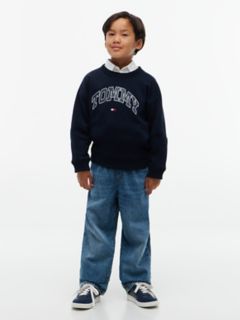 Kids' Varsity Tommy Logo Sweatshirt — Navy Blue 2