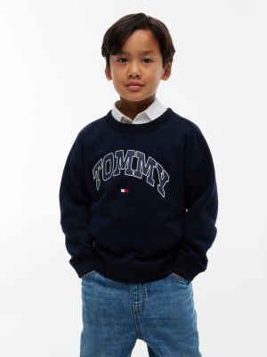Kids' Varsity Tommy Logo Sweatshirt, Navy Blue