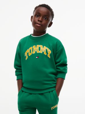 Tommy Hilfiger Boys' Kids' Varsity Tommy Logo Sweatshirt - Green - XS