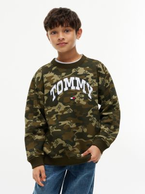 Kids' Varsity Tommy Logo Sweatshirt, Huntsman Green