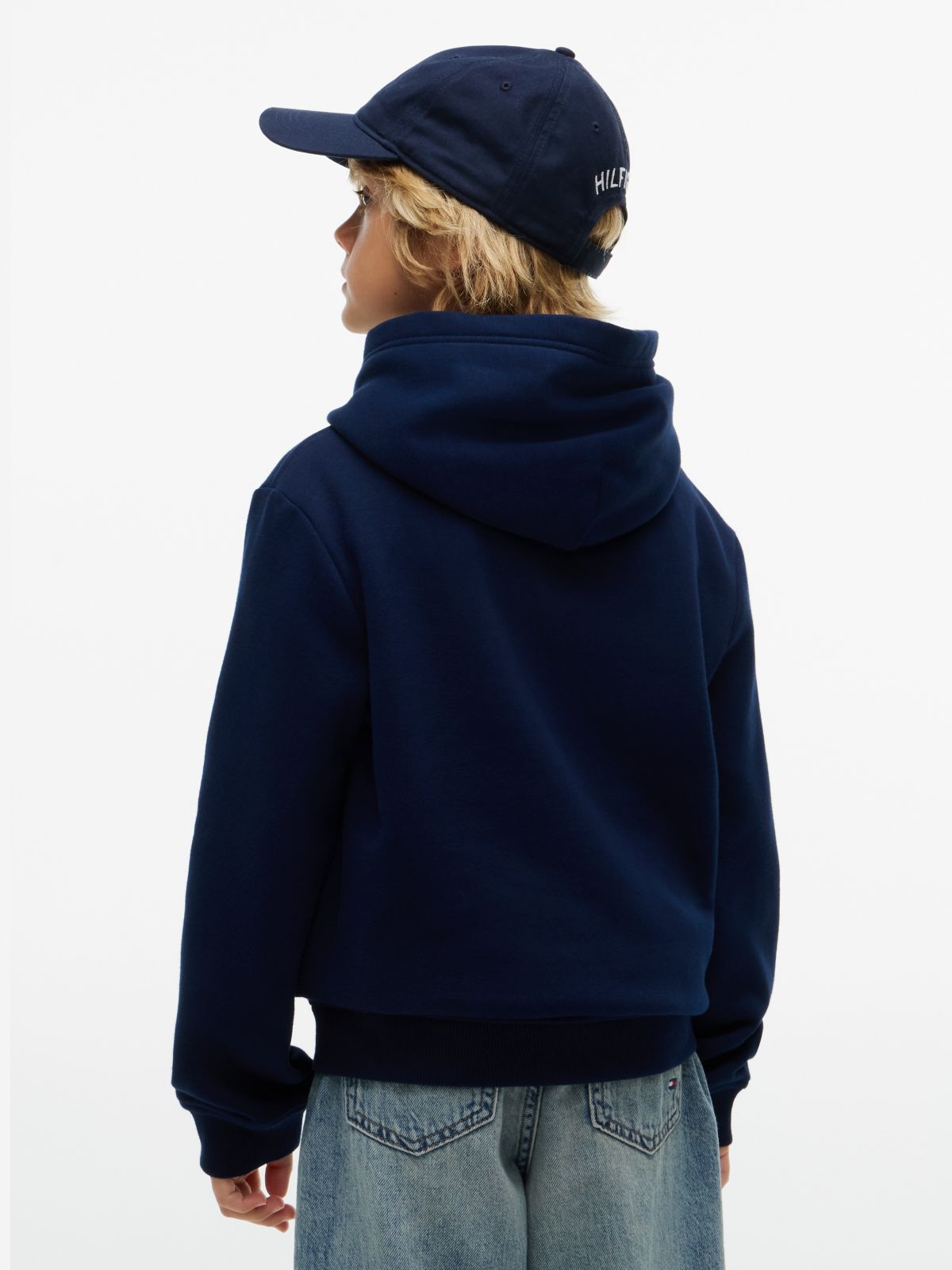 Kids' Paintbrush Flag Hoodie — Carbon Navy
