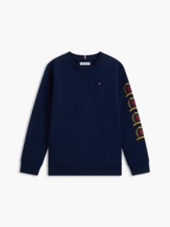 Kids' Crest Logo Sweatshirt — Carbon Navy 5