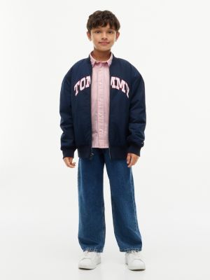 Детские куртки Tommy Hilfiger Kids' Water-Resistant Varsity Bomber — фото 2