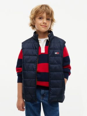 Kids' Packable Water-Resistant Vest, Navy Blue
