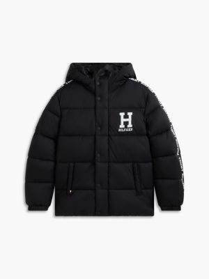Детская куртка Tommy Hilfiger Water-Resistant Hooded Puffer, цвет: Чёрный — фото 6