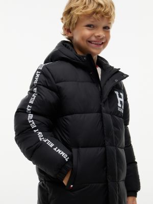 Детская куртка Tommy Hilfiger Water-Resistant Hooded Puffer, цвет: Чёрный — фото 4