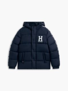 Kids' Water-Resistant Hooded Puffer — Navy Blue 6