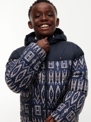 Детская куртка Tommy Hilfiger Water-Repellent Fair Isle Puffer, цвет: Тёмно-синий — фото 4