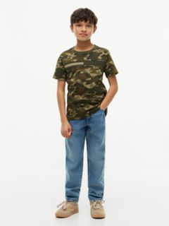 Kids' Allover Monogram Camo T-Shirt — Huntsman Green 2