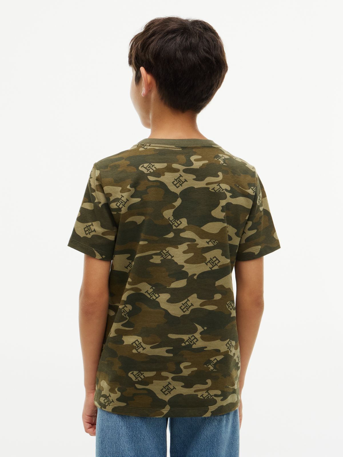 Kids' Allover Monogram Camo T-Shirt — Huntsman Green