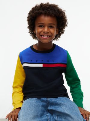 Детская футболка Tommy Hilfiger Colorblock, цвет: Тёмно-синий — фото 3