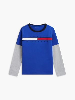 Детская футболка Tommy Hilfiger Double-Sleeve, цвет: Синий — фото 5