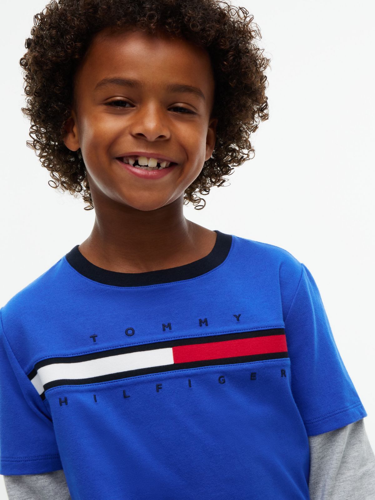 Kids' Double-Sleeve T-Shirt — Noble Blue