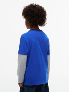 Kids' Double-Sleeve T-Shirt — Noble Blue 4