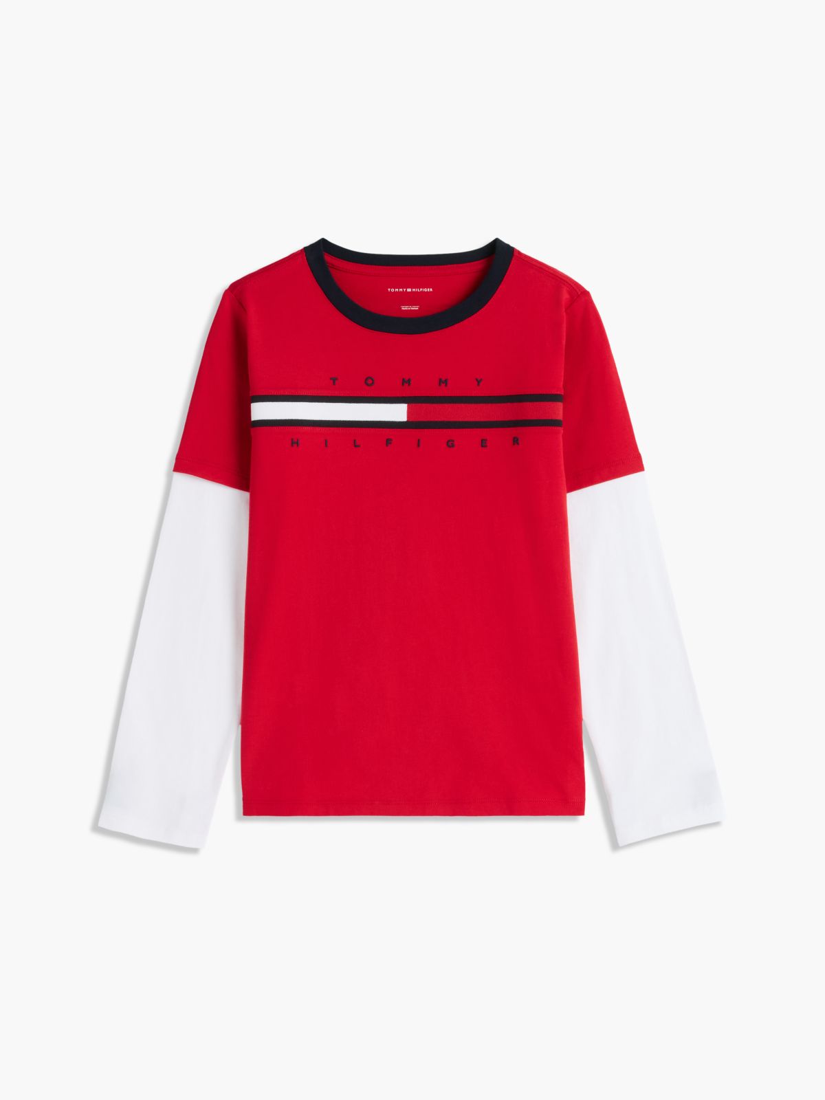 Kids' Double-Sleeve T-Shirt — Red