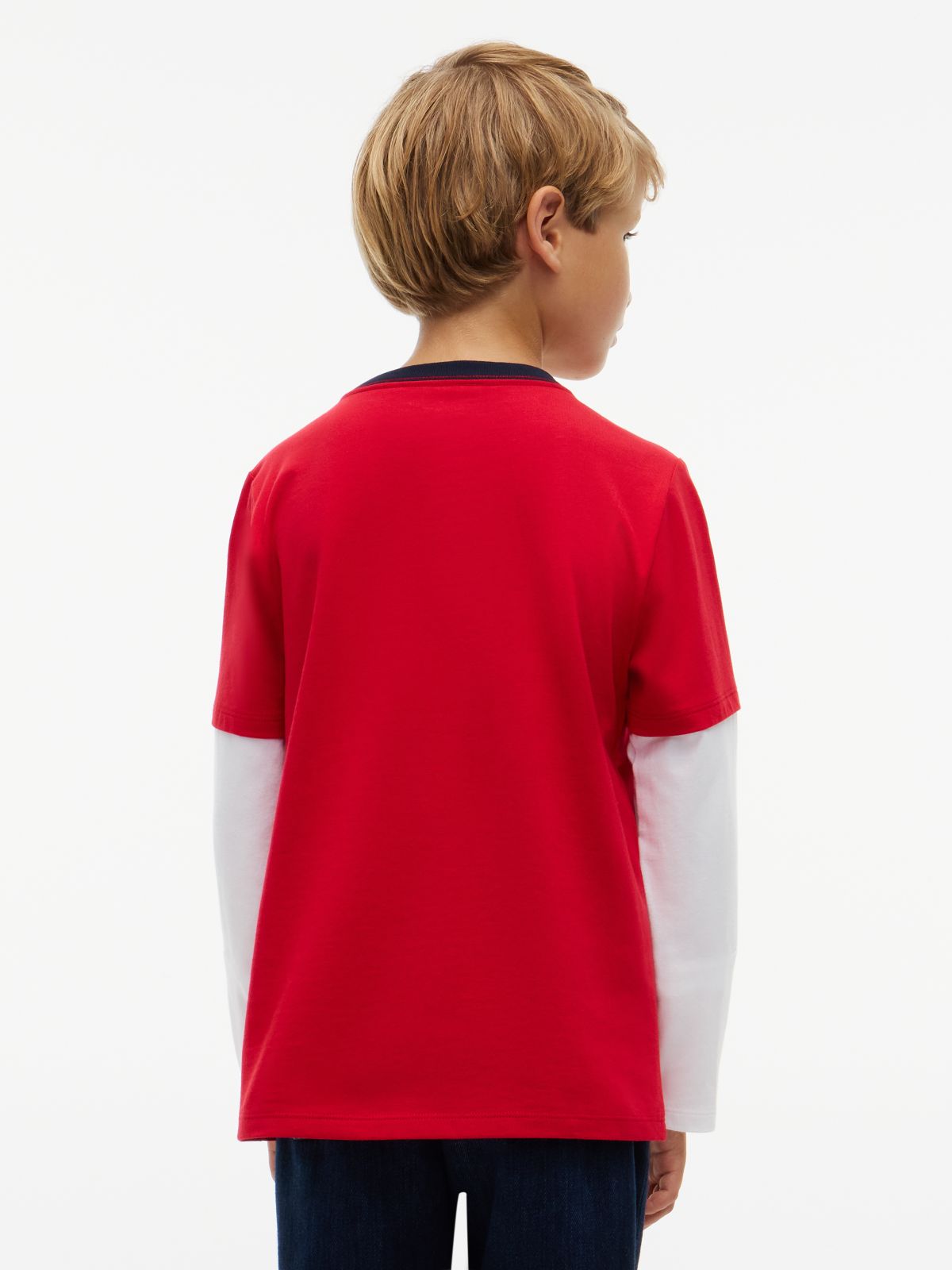 Kids' Double-Sleeve T-Shirt — Red