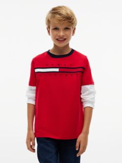 Kids' Double-Sleeve T-Shirt — Red 1