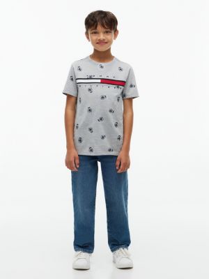 Детские футболки Tommy Hilfiger Kids' Allover Crest Logo T-Shirt — фото 2