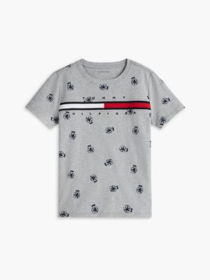 Детские футболки Tommy Hilfiger Kids' Allover Crest Logo T-Shirt — фото 5