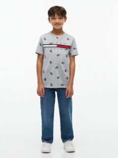 Kids' Allover Crest Logo T-Shirt — Light Grey Heather 2
