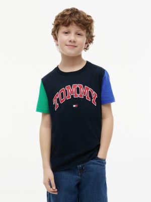 Kids' Varsity Tommy Logo T-Shirt, Navy Blue