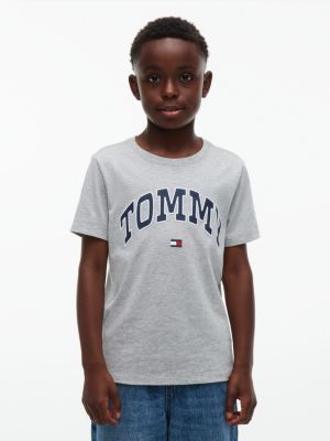 Kids' Varsity Tommy Logo T-Shirt, Medium Grey Heather