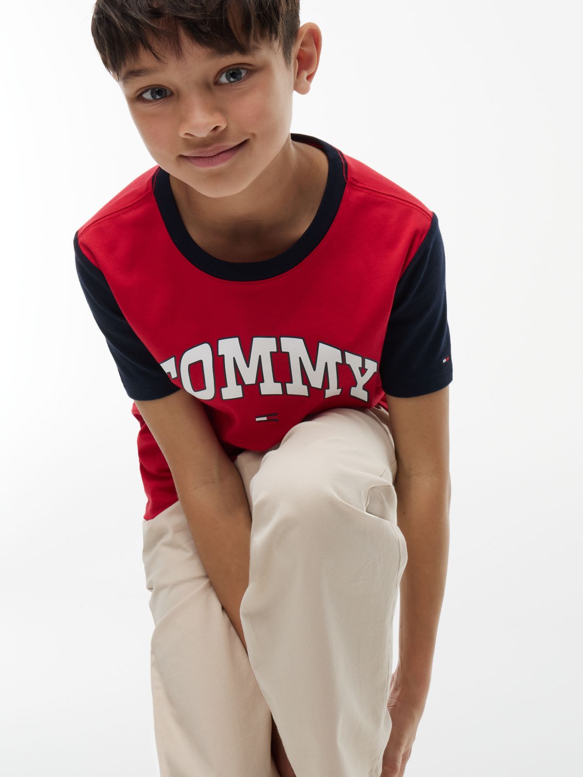 Kids' Varsity Tommy Logo T-Shirt — Red