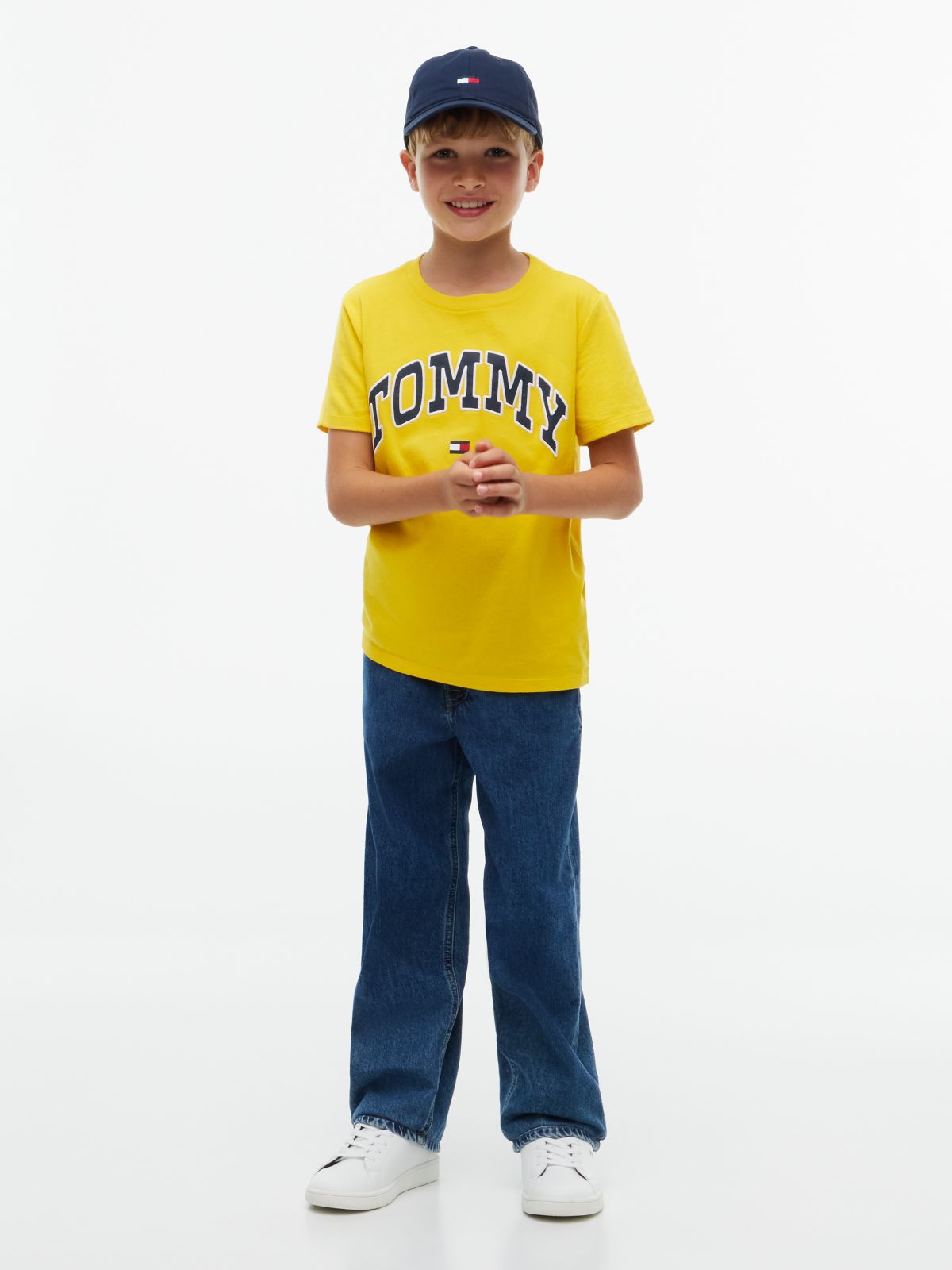 Kids' Varsity Tommy Logo T-Shirt — Primary Yellow